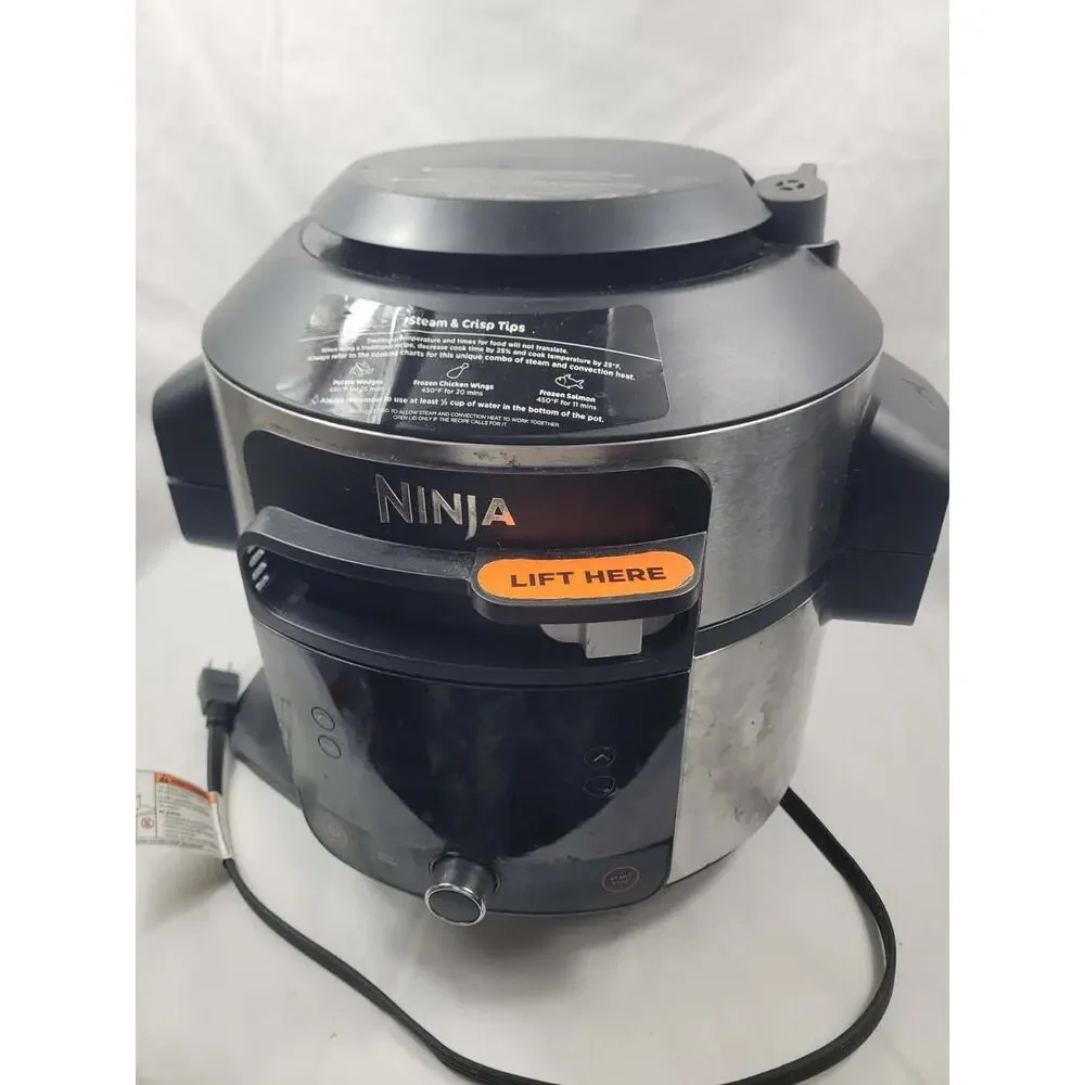 Ninja Foodi Combo Cooker OL500 SmartLid 1460W Pressure Cooker Air Fry Steamer